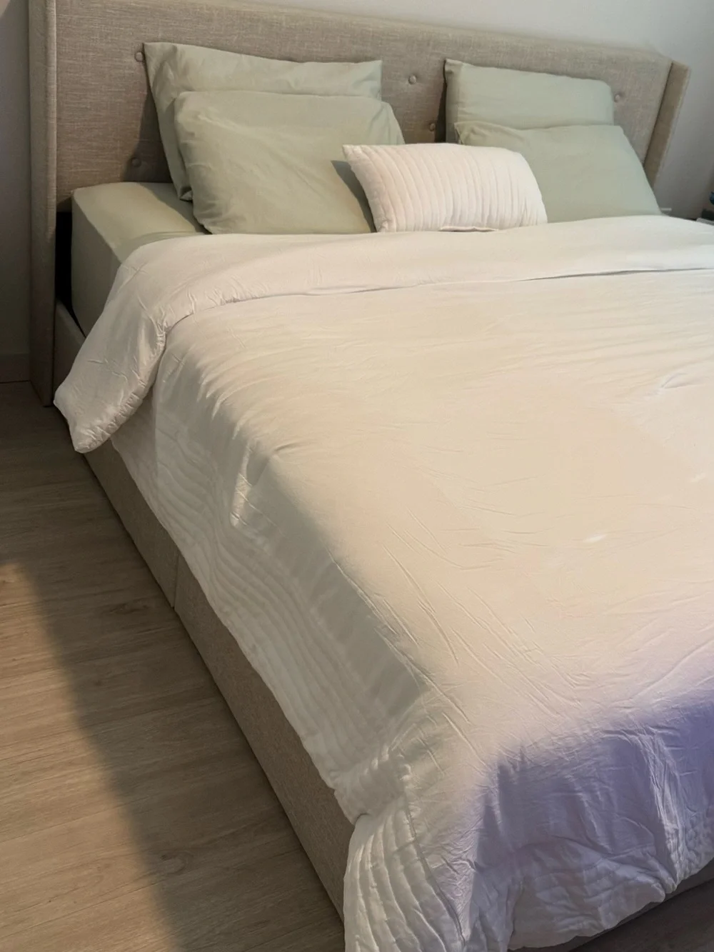 Albertien lift-up uoholstered platform bed with storage + comfortable mattress
